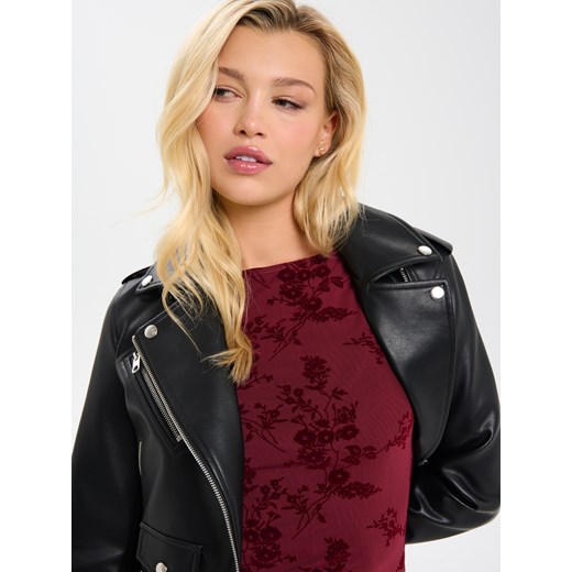 Sinsay - Strukturalna sukienka mini ze wzorkiem - wielobarwny Sinsay XXL Sinsay