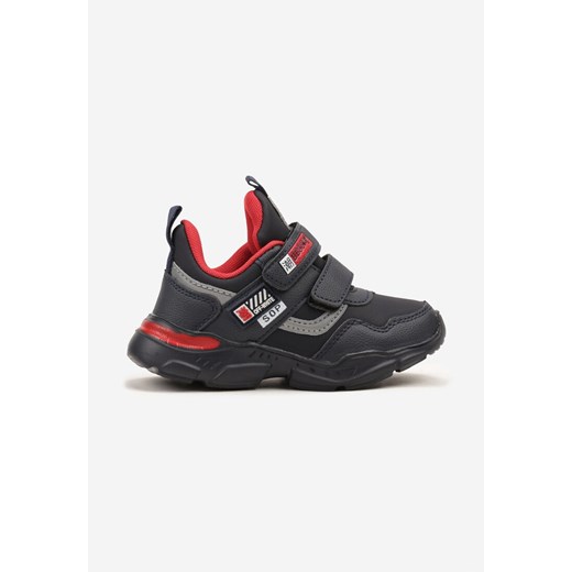 Niebiesko-Czerwone Buty Sportowe Sneakersy ze Skórzaną Wkładką i Zapięciem na Rzep Yvarise ze sklepu born2be.pl w kategorii Buty sportowe dziecięce - zdjęcie 185514104