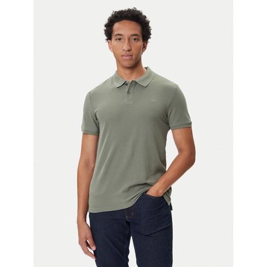 Mustang Polo Pierre 1016880 Zielony Slim Fit ze sklepu MODIVO w kategorii T-shirty męskie - zdjęcie 185514180