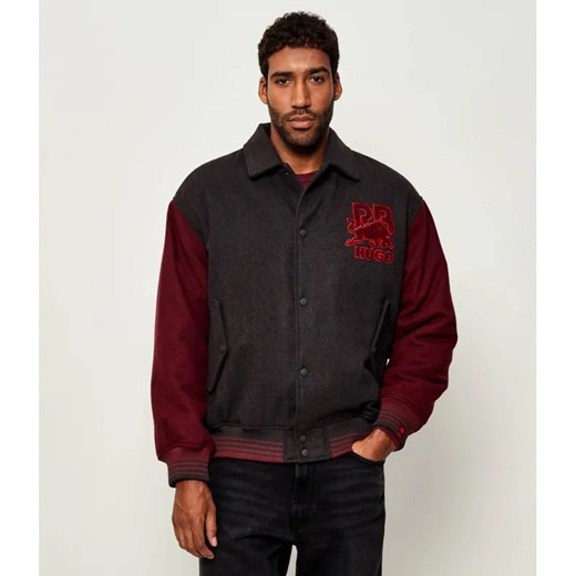 HUGO Kurtka bomber Blaine | HUGO X RACING BULLS | Loose fit | z dodatkiem wełny ze sklepu Gomez Fashion Store w kategorii Kurtki męskie - zdjęcie 185515063
