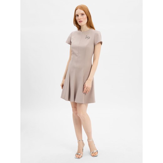 HUGO Damska sukienka o linii A - Kejuli Kobiety taupe jednolity ze sklepu vangraaf w kategorii Sukienki - zdjęcie 185516492