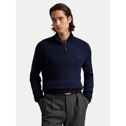 Polo Ralph Lauren Sweter 710948865003 Granatowy Regular Fit ze sklepu MODIVO w kategorii Swetry męskie - zdjęcie 185517270