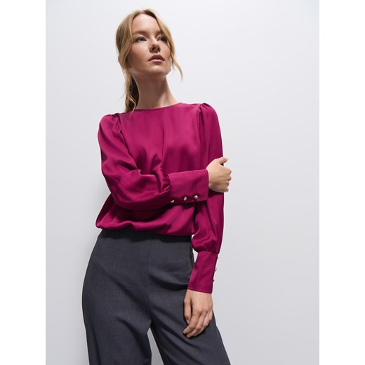 Mohito - Różowa bluzka z wiskozy - ciemny fiolet Mohito 32 Mohito