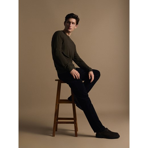 Reserved - Sweter z domieszką kaszmiru - zielony ze sklepu Reserved w kategorii Swetry męskie - zdjęcie 185518273