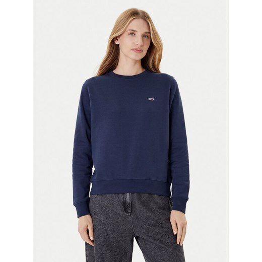 Tommy Jeans Bluza Fleece DW0DW09227 Granatowy Regular Fit ze sklepu MODIVO w kategorii Bluzy damskie - zdjęcie 185519662
