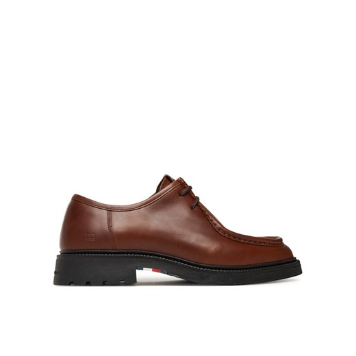 Półbuty Tommy Hilfiger Comfort Lwt Moc Toe FM0FM05588 Brązowy ze sklepu eobuwie.pl w kategorii Półbuty męskie - zdjęcie 185521064