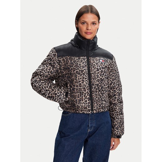 Tommy Jeans Kurtka zimowa DW0DW21967 Brązowy Relaxed Fit ze sklepu MODIVO w kategorii Kurtki damskie - zdjęcie 185521572