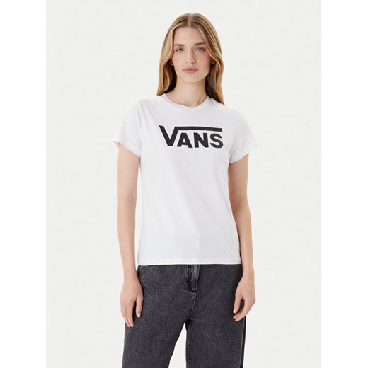 Vans T-Shirt Wm Flying V Crew Tee VN0A3UP4 Biały Regular Fit ze sklepu MODIVO w kategorii Bluzki damskie - zdjęcie 185521582