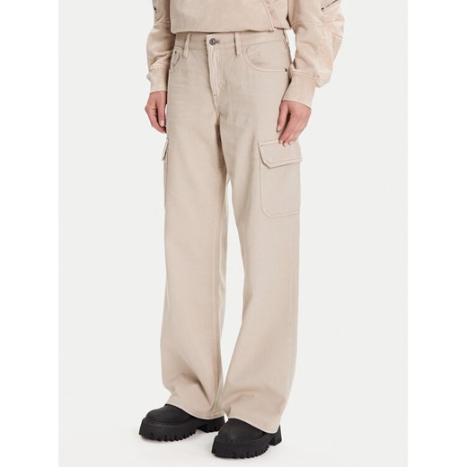 G-Star Raw Spodnie materiałowe Judee D24673-E078 Beżowy Relaxed Fit ze sklepu MODIVO w kategorii Spodnie damskie - zdjęcie 185521600