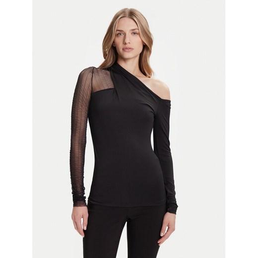 Simona Corsellini Bluzka A25CPMG00201 Czarny Slim Fit ze sklepu MODIVO w kategorii Bluzki damskie - zdjęcie 185521634
