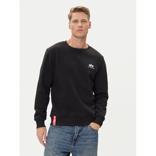 Alpha Industries Bluza Basic 188307 Czarny Regular Fit ze sklepu MODIVO w kategorii Bluzy męskie - zdjęcie 185521644