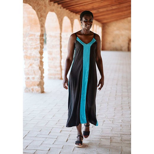 Isla Bonita by SIGRIS Sukienka w kolorze turkusowo-czarnym ze sklepu Limango Polska w kategorii Sukienki - zdjęcie 185522603