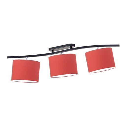 Czerwona lampa sufitowa do sypialni CARTAGENA potrójna z regulowanymi abażurami ze sklepu Lysne w kategorii Lampy sufitowe - zdjęcie 185523343