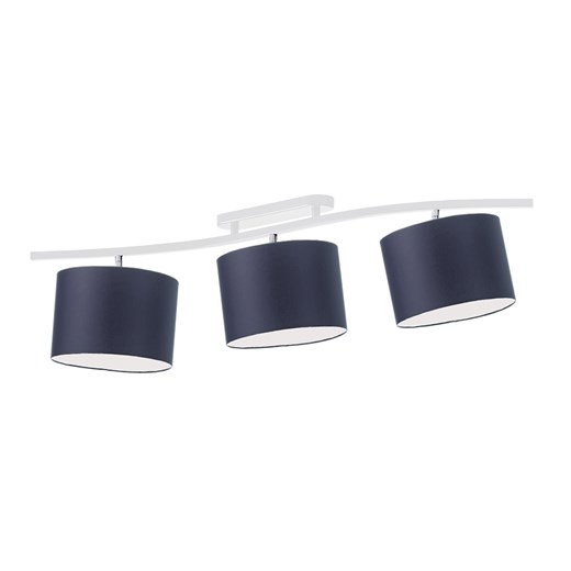 Biało-granatowa 3-punktowa lampa sufitowa CARTAGENA w minimalistycznym designie ze sklepu Lysne w kategorii Lampy dziecięce - zdjęcie 185523424