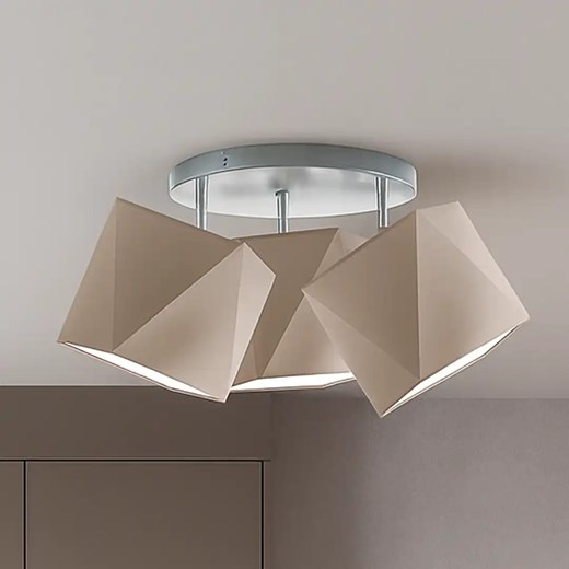 Beżowa lampa sufitowa do kuchni MINORKA z regulacją kąta padania światła ze sklepu Lysne w kategorii Lampy sufitowe - zdjęcie 185523512