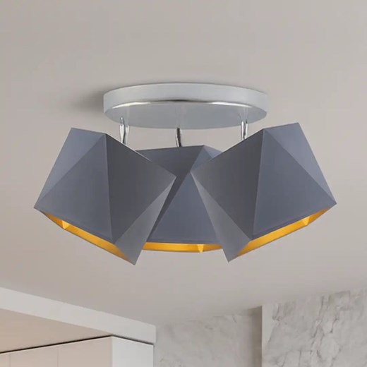 Potrójna lampa sufitowa LED regulowana MINORKA GOLD w stylu skandynawskim ze sklepu Lysne w kategorii Lampy sufitowe - zdjęcie 185523541