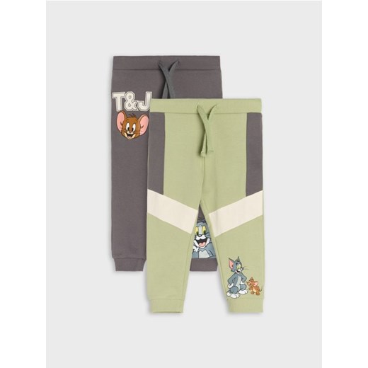 Sinsay - Spodnie 2 pack Tom and Jerry - szary ze sklepu Sinsay w kategorii Spodnie chłopięce - zdjęcie 185524132