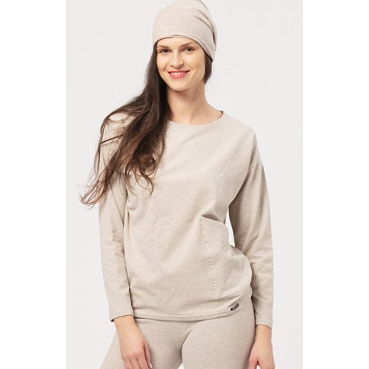 Ciepła bluza domowa beżowa Hot Touch LHB 729 3, Kolor beżowy, Rozmiar S, Key ze sklepu Primodo w kategorii Bluzy damskie - zdjęcie 185525901