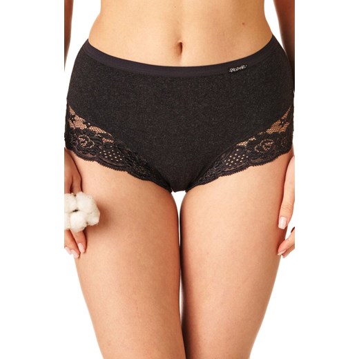 2-pack majtki z wysokim stanem czarne Hot Touch LPF 729, Kolor czarny, Rozmiar 3XL, Key ze sklepu Primodo w kategorii Majtki damskie - zdjęcie 185525941