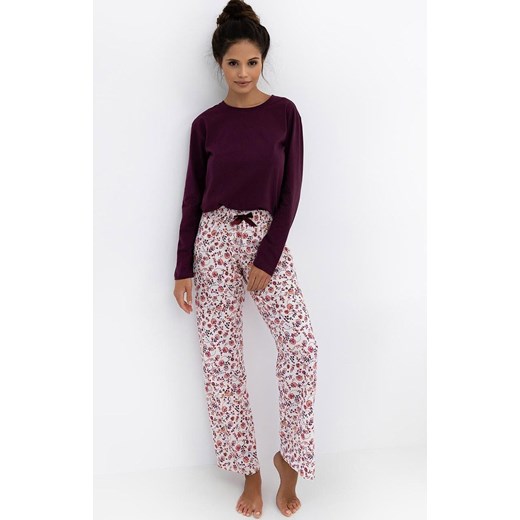 Sensis długa piżama damska Heidi, Kolor burgund, Rozmiar XL, SENSIS ze sklepu Primodo w kategorii Piżamy damskie - zdjęcie 185526031