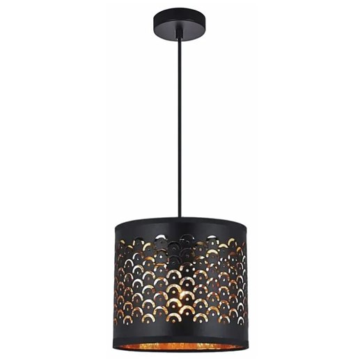 Czarna ażurowa lampa wisząca - K607-Malwa ze sklepu Edinos.pl w kategorii Lampy wiszące - zdjęcie 185526191