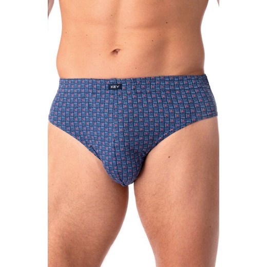 2-pack bawełniane slipy męskie MPC 945, Kolor turkusowy-wzór, Rozmiar M, Key ze sklepu Intymna w kategorii Majtki męskie - zdjęcie 185526273