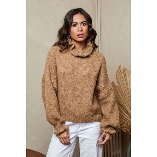 Joséfine Sweter &quot;Kroo&quot; w kolorze jasnobrązowym ze sklepu Limango Polska w kategorii Swetry damskie - zdjęcie 185528302