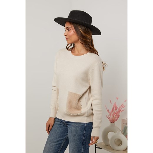 Soft Cashmere Sweter w kolorze beżowym Soft Cashmere 38/40 wyprzedaż Limango Polska