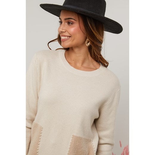 Soft Cashmere Sweter w kolorze beżowym Soft Cashmere 38/40 okazyjna cena Limango Polska