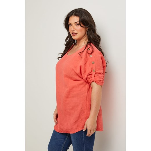 Curvy Lady Bluzka w kolorze koralowym Curvy Lady 44/46 wyprzedaż Limango Polska