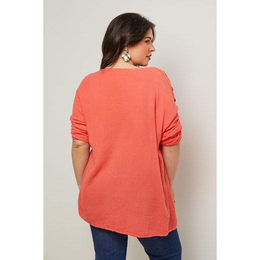 Curvy Lady Bluzka w kolorze koralowym Curvy Lady 44/46 Limango Polska wyprzedaż