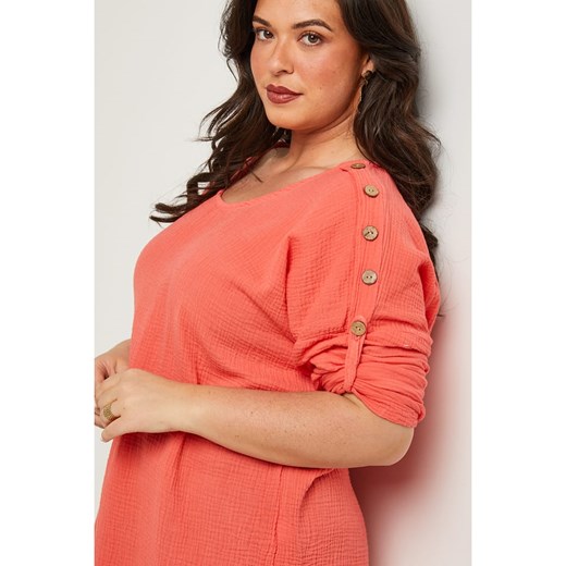 Curvy Lady Bluzka w kolorze koralowym Curvy Lady 44/46 promocja Limango Polska