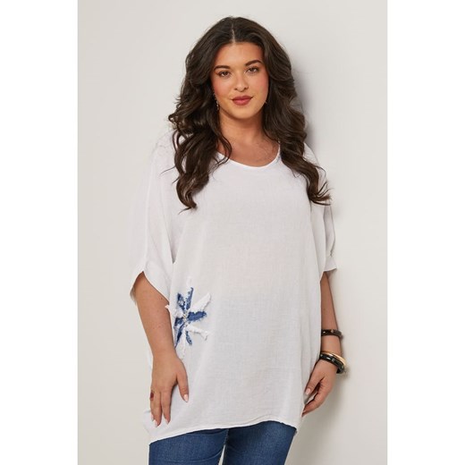 Curvy Lady Bluzka w kolorze białym ze sklepu Limango Polska w kategorii Bluzki damskie - zdjęcie 185530174