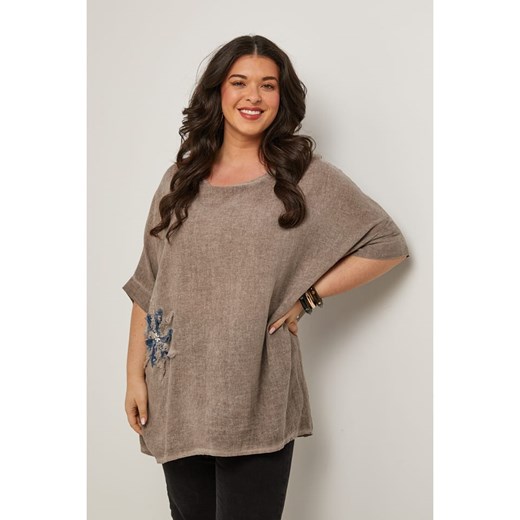 Curvy Lady Bluzka w kolorze szarobrązowym ze sklepu Limango Polska w kategorii Bluzki damskie - zdjęcie 185530184