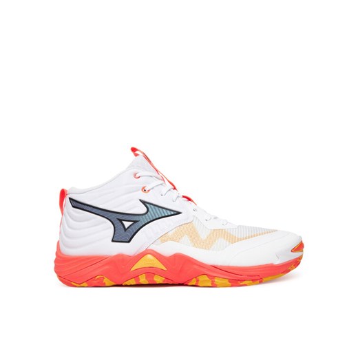 Buty halowe Mizuno Wave Momentum Elite Mid V1GA2517 Pomarańczowy ze sklepu eobuwie.pl w kategorii Buty sportowe męskie - zdjęcie 185532253