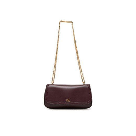 Torebka Calvin Klein Ck Convertible Chain Small Bag LV04F3172G Bordowy ze sklepu eobuwie.pl w kategorii Kopertówki - zdjęcie 185532313