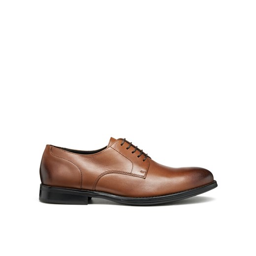 Półbuty Geox U Barberigo U56MBC 00043 C6610 Brązowy ze sklepu eobuwie.pl w kategorii Buty eleganckie męskie - zdjęcie 185532322