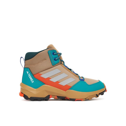Trekkingi adidas Terrex Ax4r Mid JP9993 Brązowy ze sklepu eobuwie.pl w kategorii Buty trekkingowe dziecięce - zdjęcie 185532323