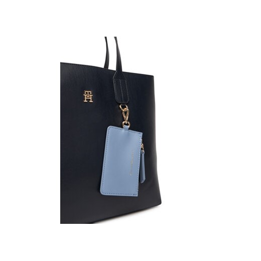 Torebka Tommy Hilfiger Th Icon Satchel AW0AW17683 Granatowy Tommy Hilfiger OS eobuwie.pl