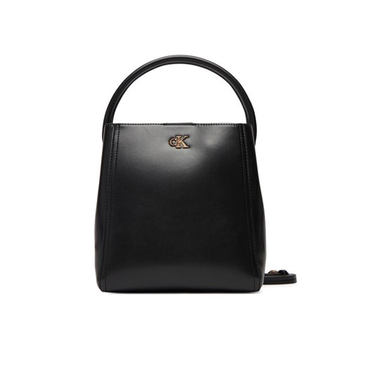 Calvin Klein Torebka Ck Bucket With Strap LV04F3174G Czarny ze sklepu MODIVO w kategorii Torebki damskie - zdjęcie 185533182