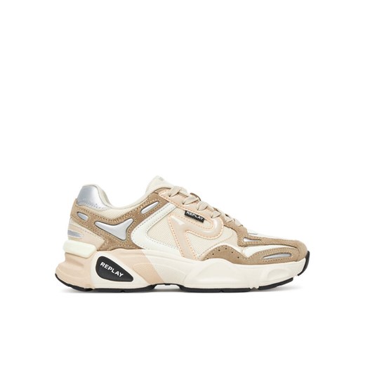 REPLAY Sneakersy GWS9N .000.C0012T Beżowy ze sklepu MODIVO w kategorii Buty sportowe damskie - zdjęcie 185533263