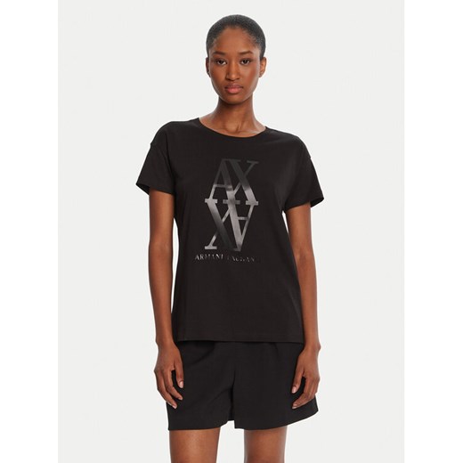 Armani Exchange T-Shirt XW001373 AF10356 UC001 Czarny Regular Fit ze sklepu MODIVO w kategorii Bluzki damskie - zdjęcie 185533301