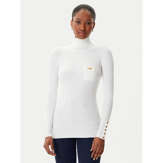 Elisabetta Franchi Golf MK-11B-56E2-V290 Biały Slim Fit ze sklepu MODIVO w kategorii Swetry damskie - zdjęcie 185533310