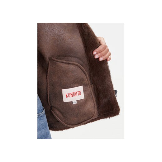 Kontatto Futro Scarlett GV103N Brązowy Regular Fit Kontatto M_L MODIVO