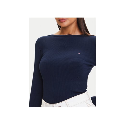 Tommy Hilfiger Bluzka WW0WW47309 Granatowy Slim Fit Tommy Hilfiger XS MODIVO