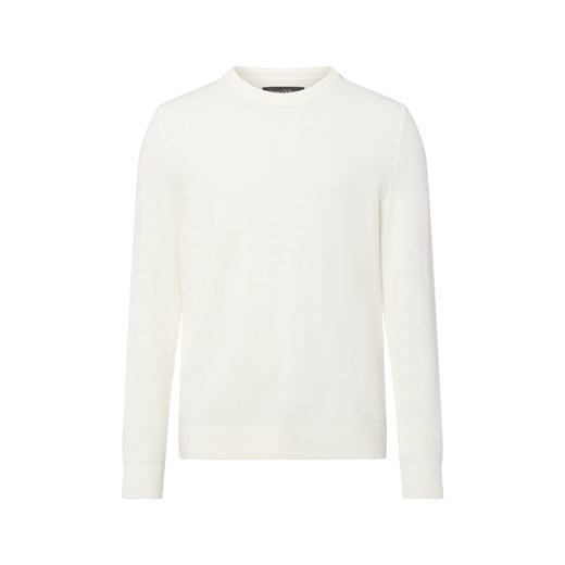 Marc O'Polo Męski sweter z dzianiny Mężczyźni Bawełna écru jednolity ze sklepu vangraaf w kategorii Swetry męskie - zdjęcie 185534660