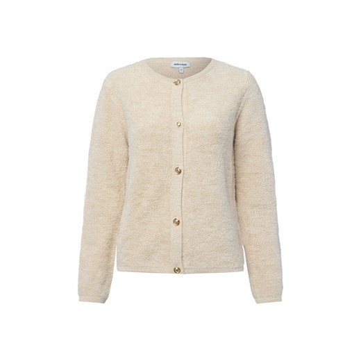 More & More Kardigan damski Kobiety dzianina grubo tkana beżowy marmurkowy ze sklepu vangraaf w kategorii Swetry damskie - zdjęcie 185534670