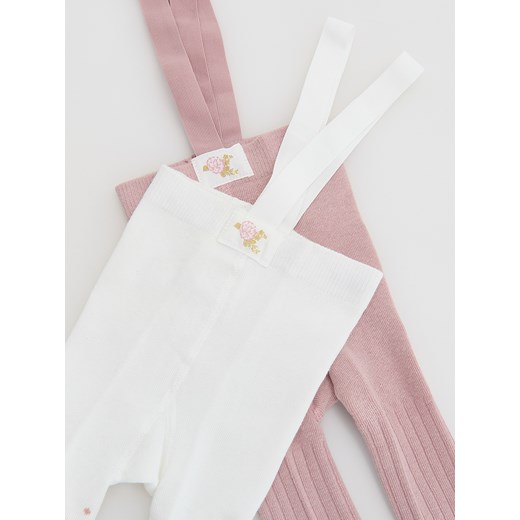 Reserved - Rajstopy 2 pack - brudny róż Reserved 56/62 (0-3 m.) Reserved