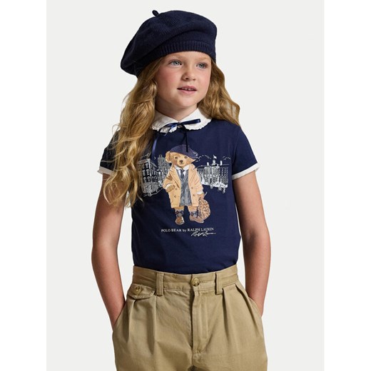 Polo Ralph Lauren T-Shirt 312979033001 Granatowy Regular Fit ze sklepu MODIVO w kategorii Bluzki dziewczęce - zdjęcie 185536373