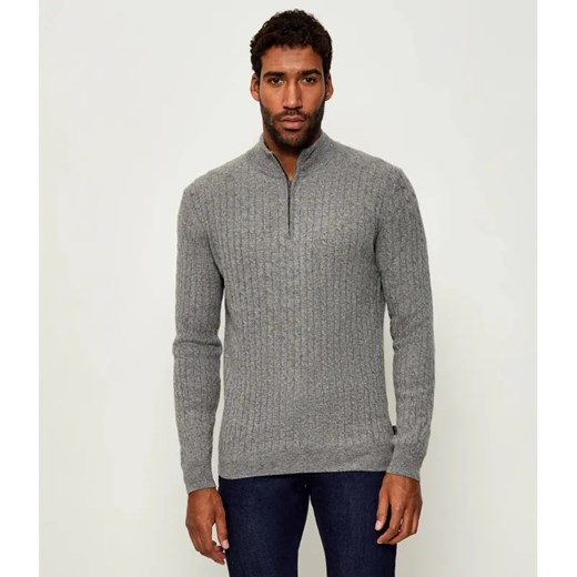 Sand Copenhagen Sweter 5600 - Ibro | Slim Fit | z dodatkiem wełny i kaszmiru ze sklepu Gomez Fashion Store w kategorii Swetry męskie - zdjęcie 185537961